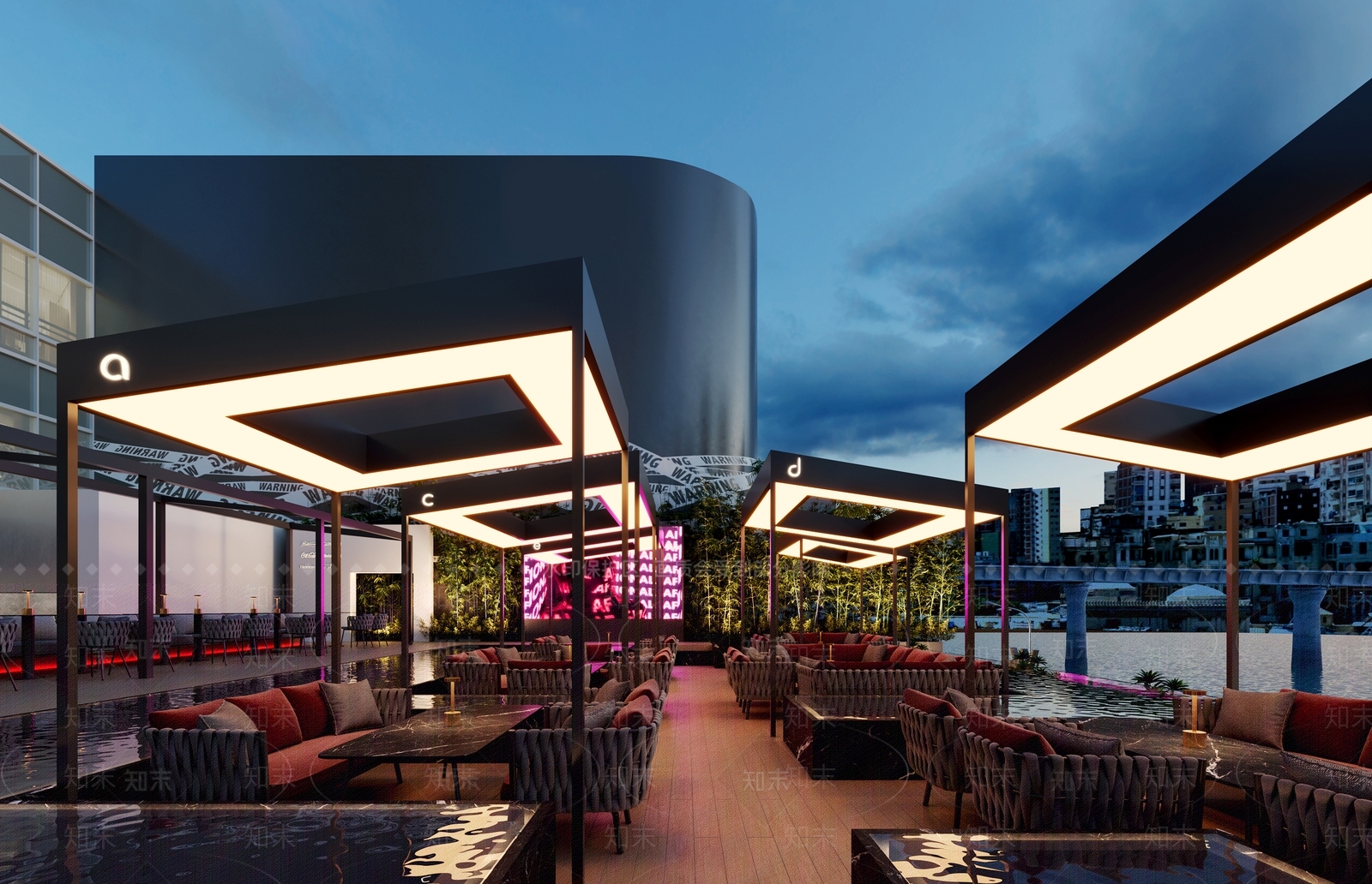 现代音乐餐厅3D模型下载【ID:1131995287】