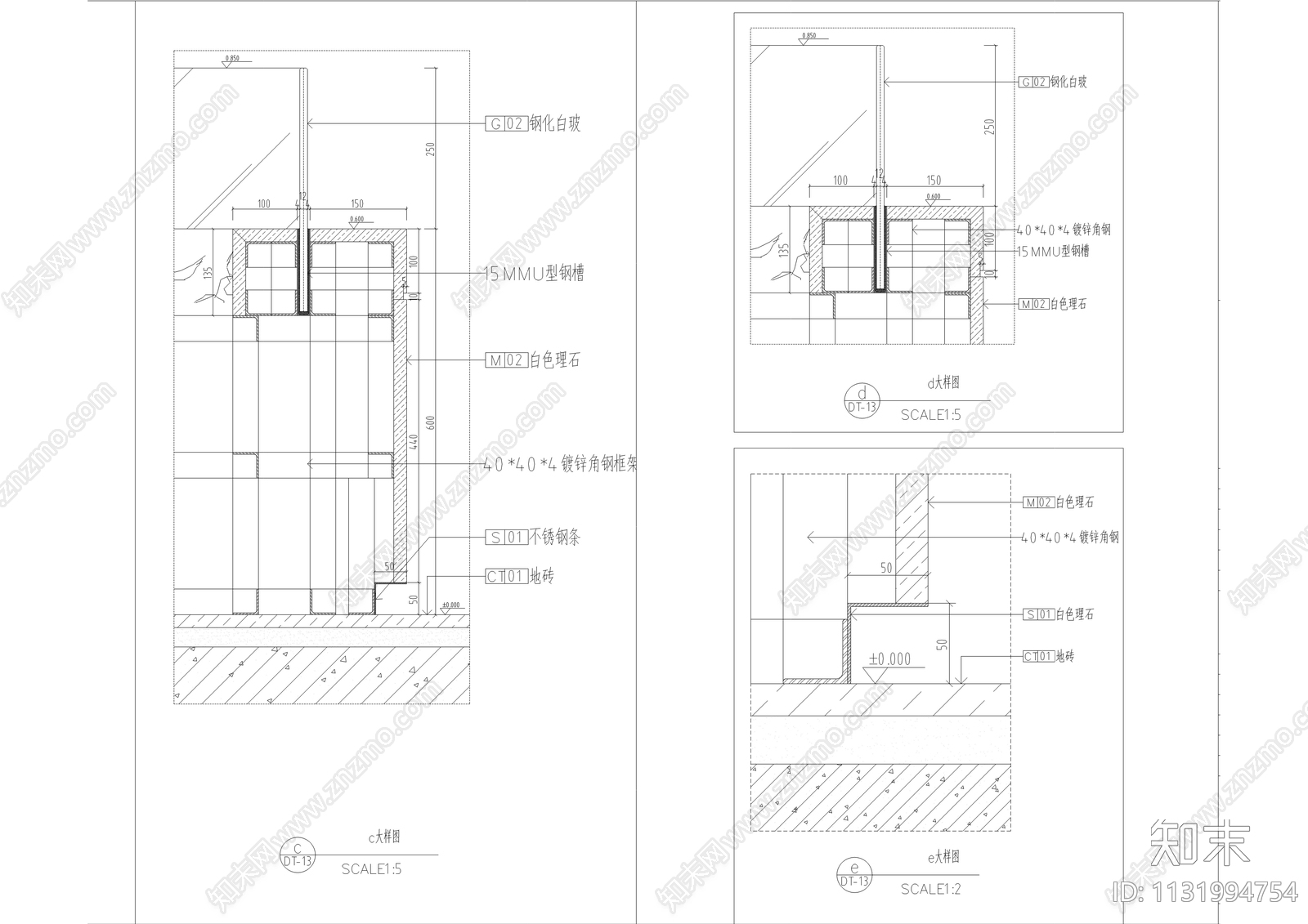 600㎡售楼部cad施工图下载【ID:1131994754】