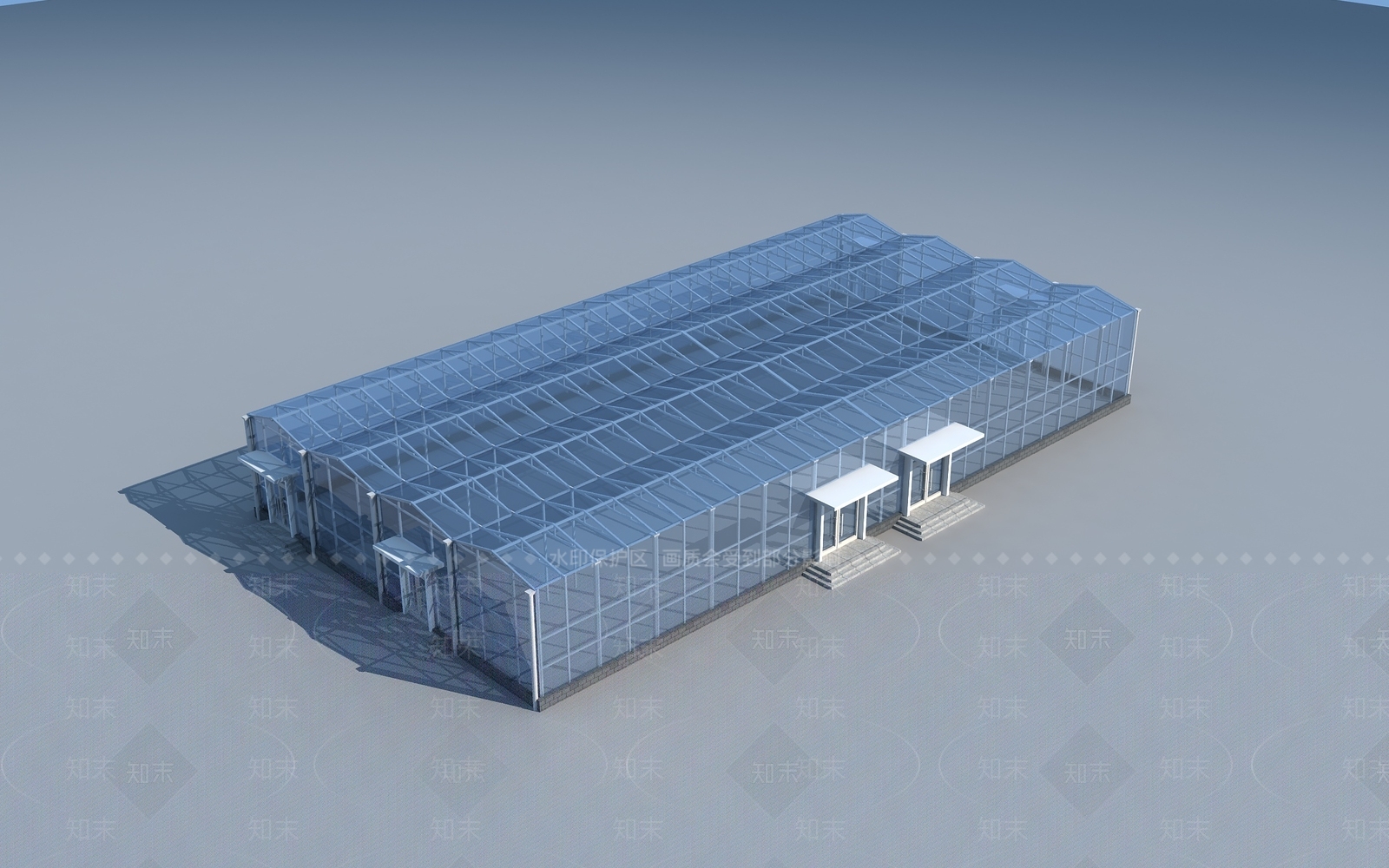现代阳光大棚3D模型下载【ID:1131999033】