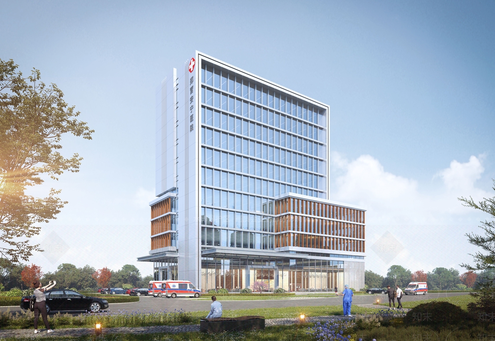 现代医疗建筑SU模型下载【ID:1137178464】
