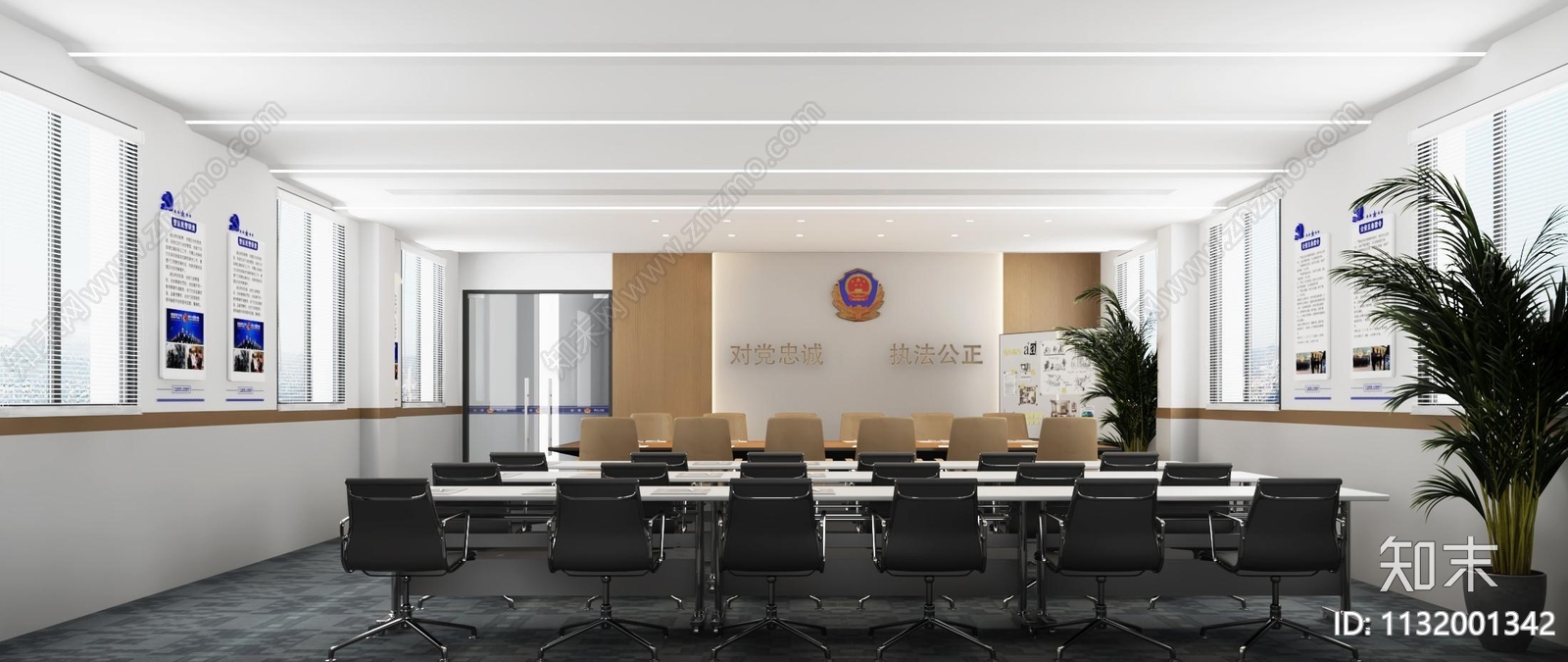 派出所警察局效果图cad施工图下载【ID:1132001342】
