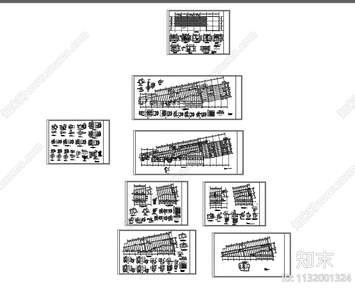 框架结构增建钢结构夹层节点cad施工图下载【ID:1132001324】