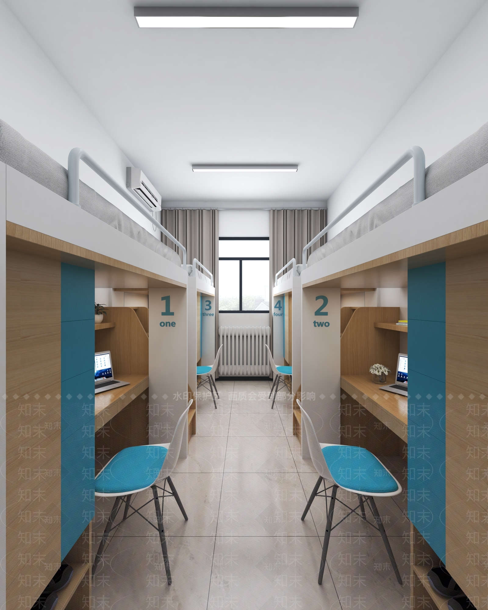 现代宿舍3D模型下载【ID:1132005333】