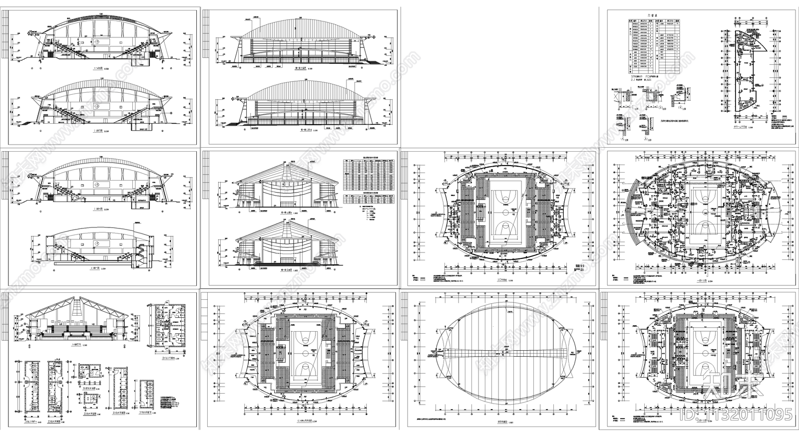 体育馆建筑概念方案cad施工图下载【ID:1132011095】