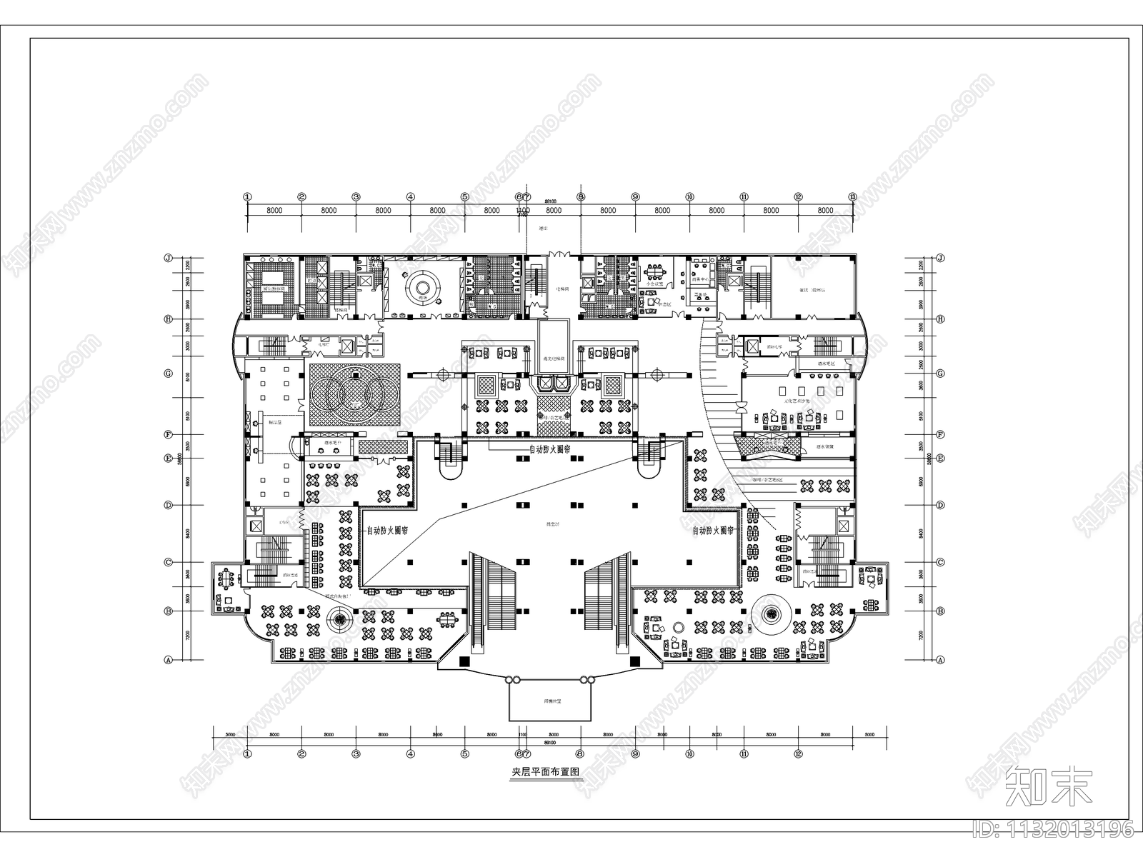 假日商业建筑cad施工图下载【ID:1132013196】