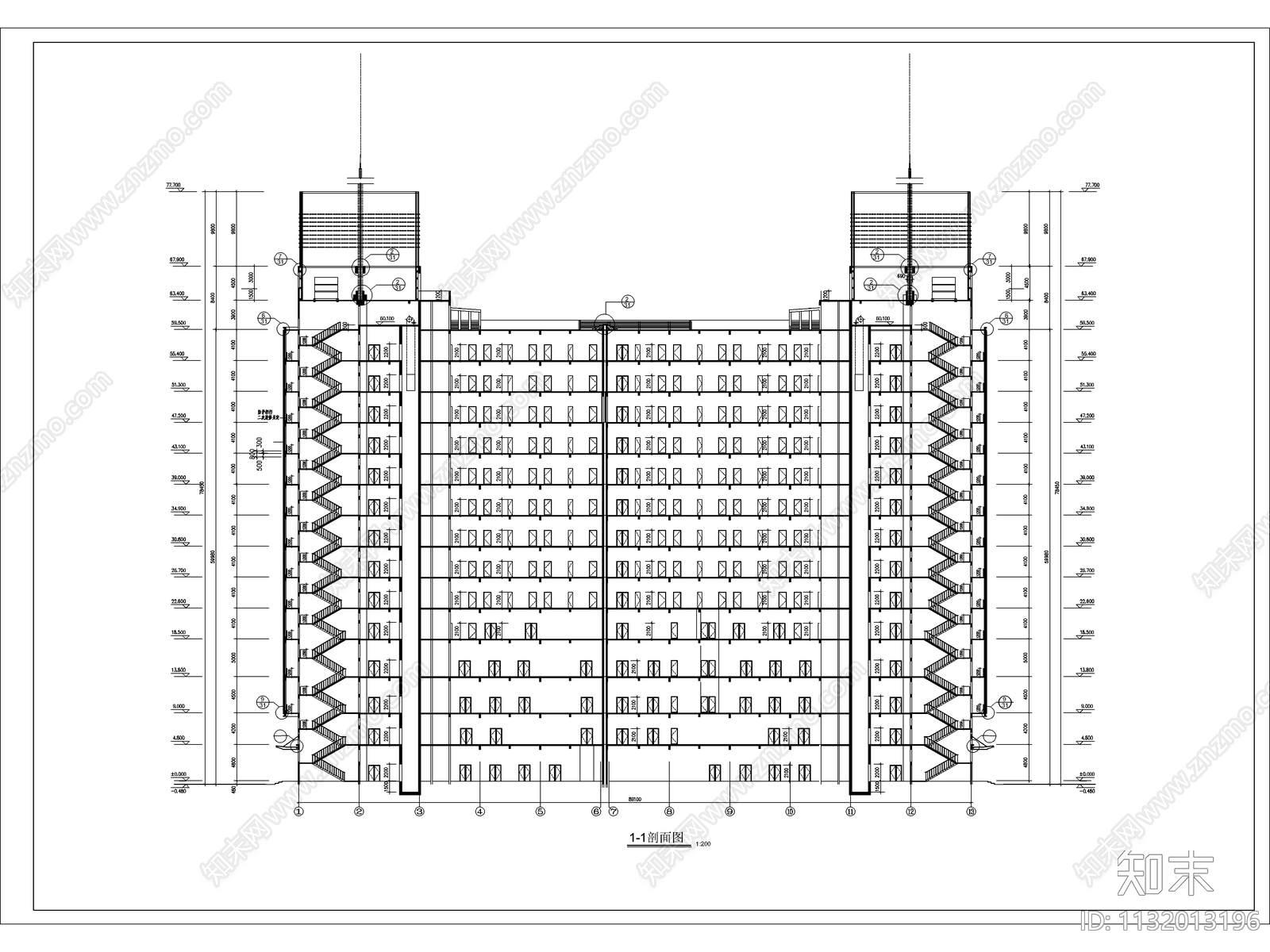 假日商业建筑cad施工图下载【ID:1132013196】