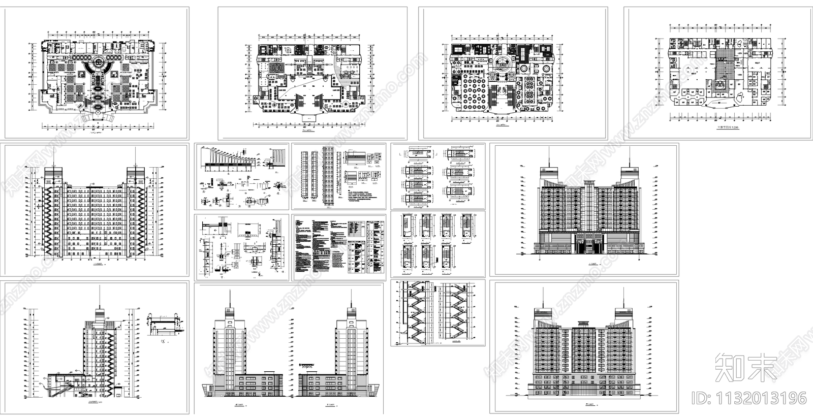 假日商业建筑cad施工图下载【ID:1132013196】