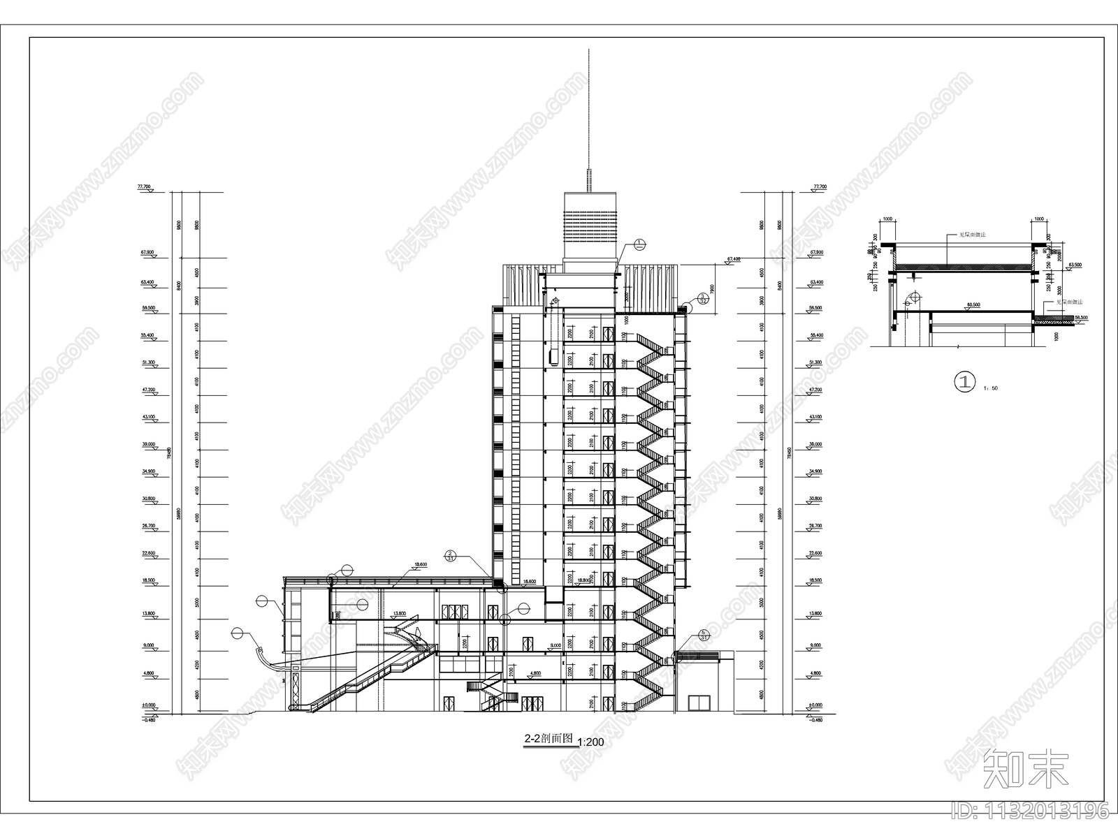 假日商业建筑cad施工图下载【ID:1132013196】