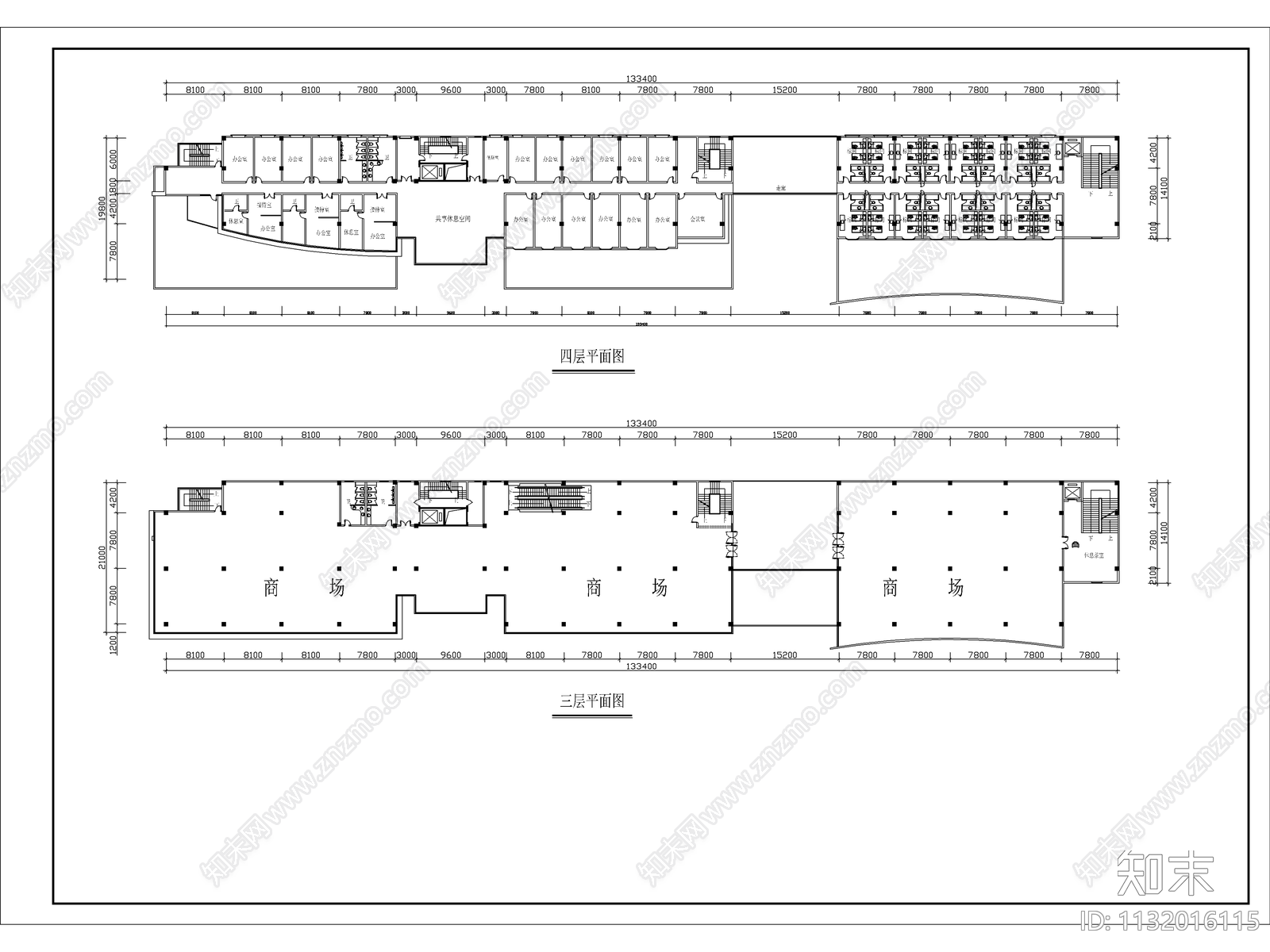 临街商场建筑cad施工图下载【ID:1132016115】