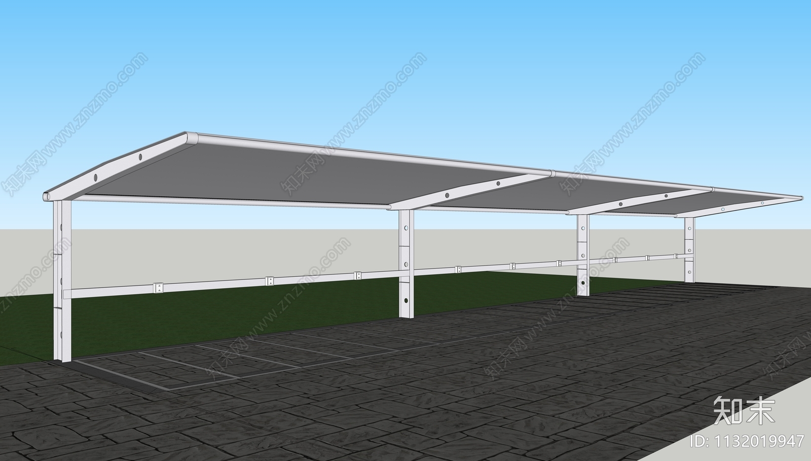 现代停车场SU模型下载【ID:1132019947】
