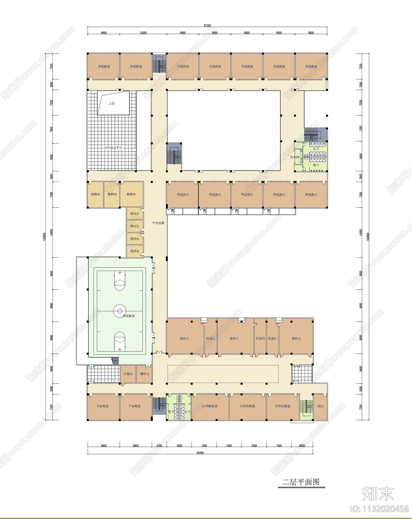 南京中学建筑cad施工图下载【ID:1132020456】