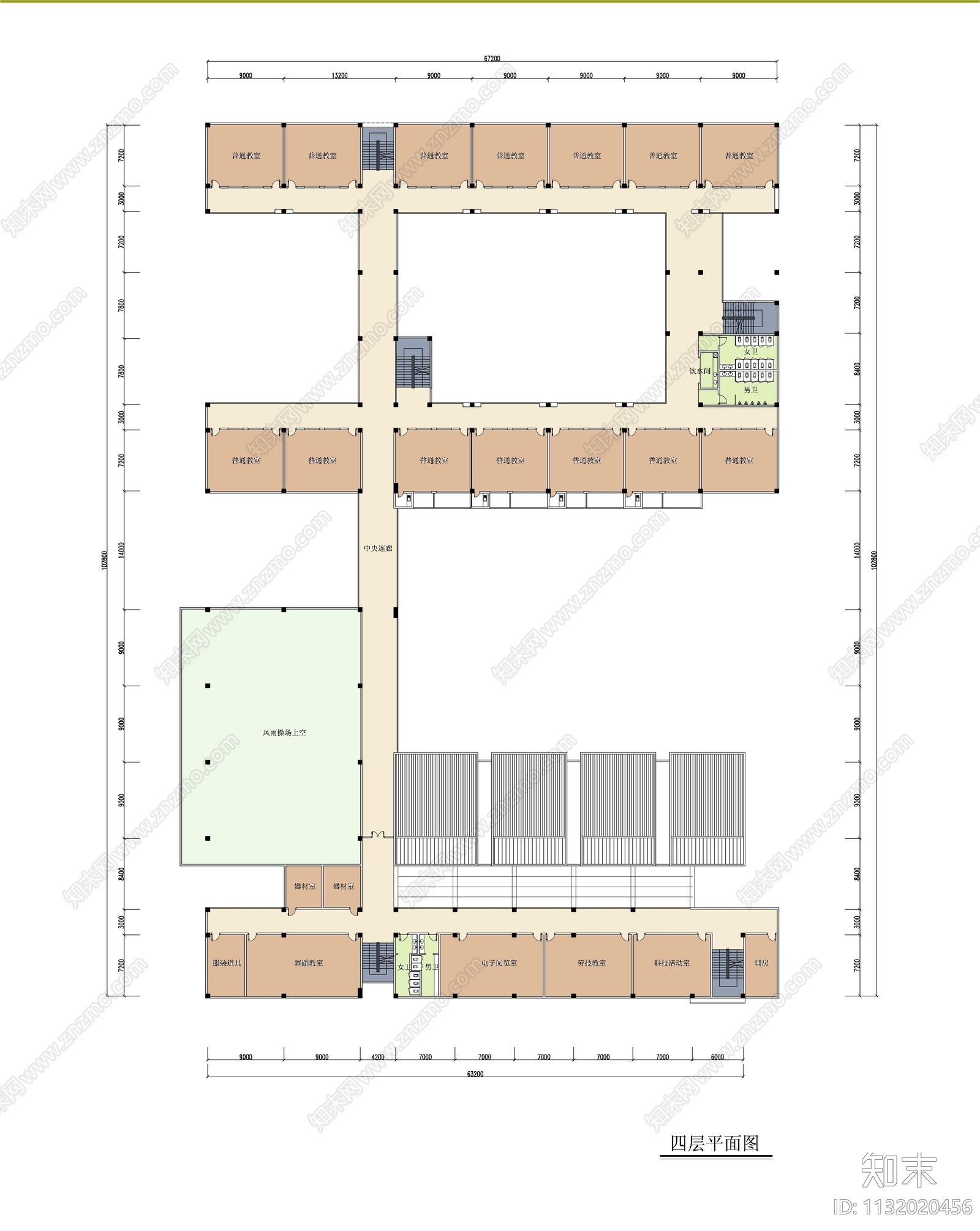 南京中学建筑cad施工图下载【ID:1132020456】