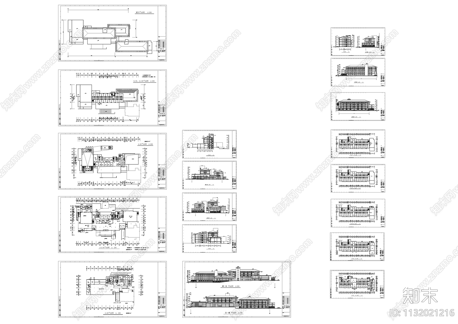 某宾馆和会议中心建筑cad施工图下载【ID:1132021216】