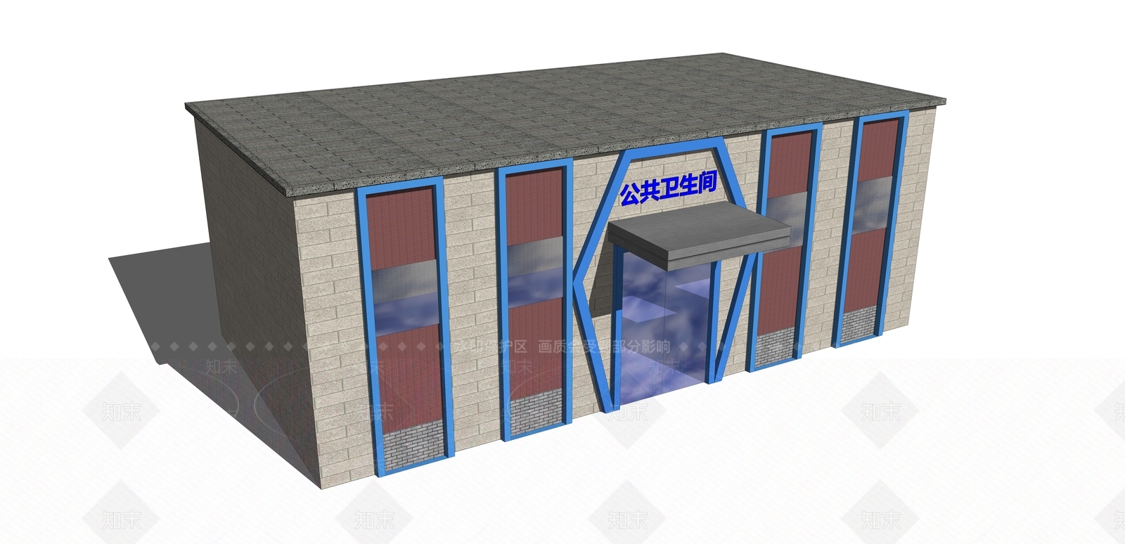 现代公共卫生间SU模型下载【ID:1132022955】