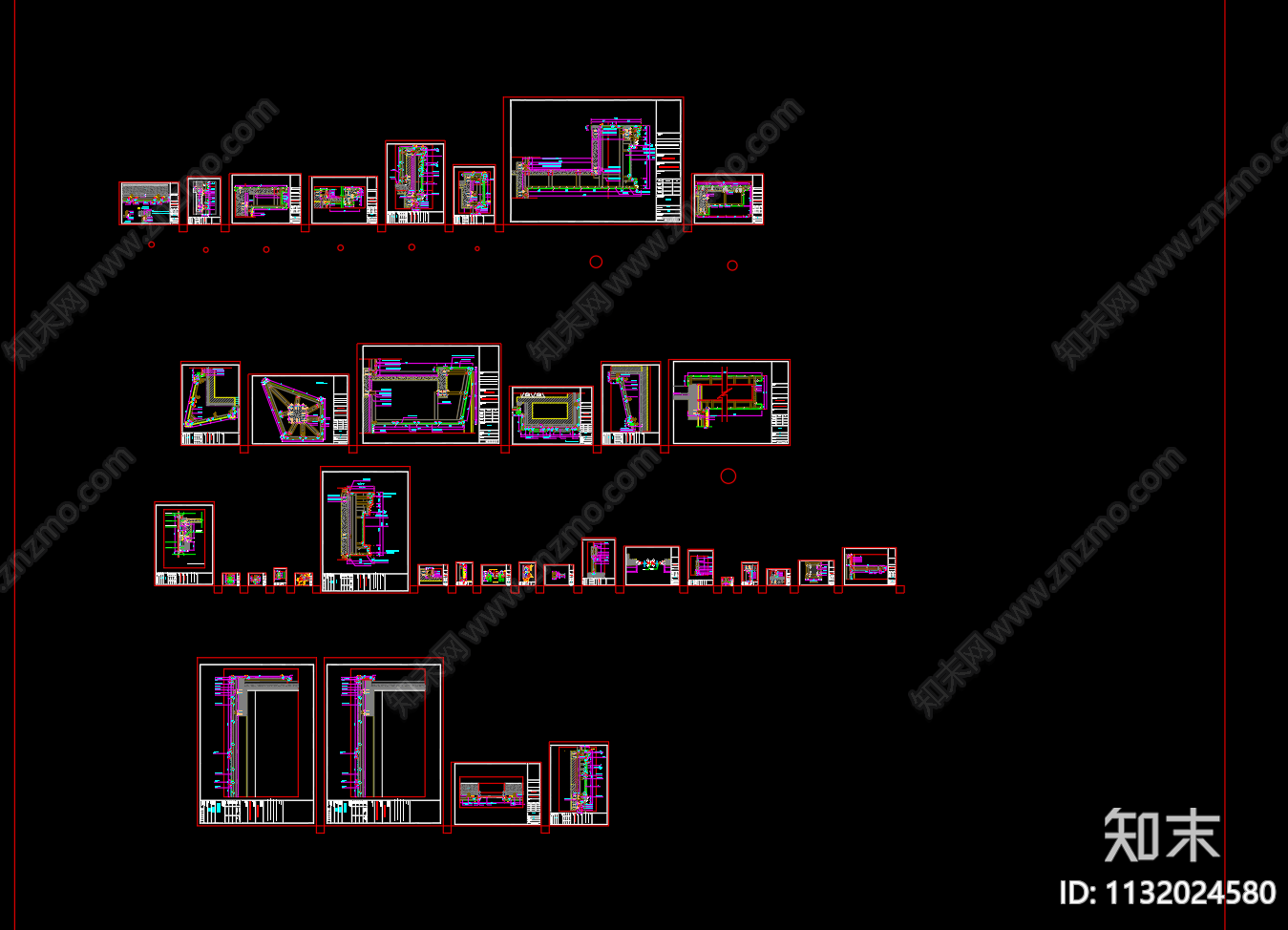 营销中心建筑cad施工图下载【ID:1132024580】