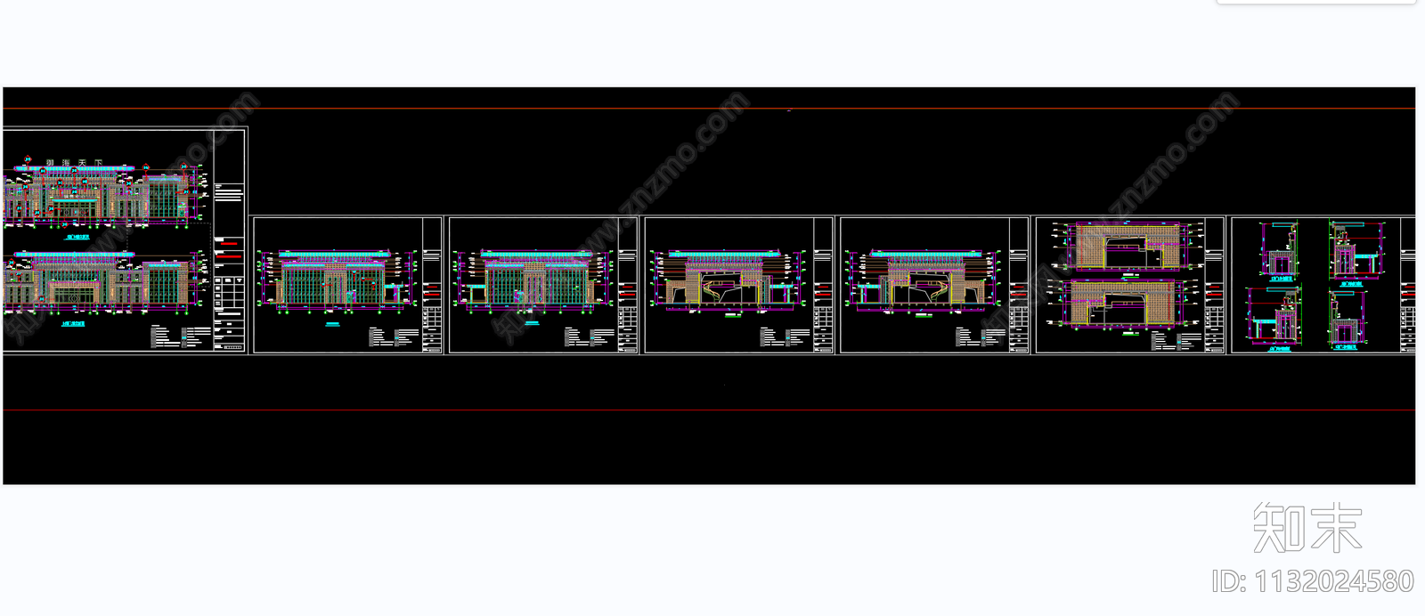 营销中心建筑cad施工图下载【ID:1132024580】