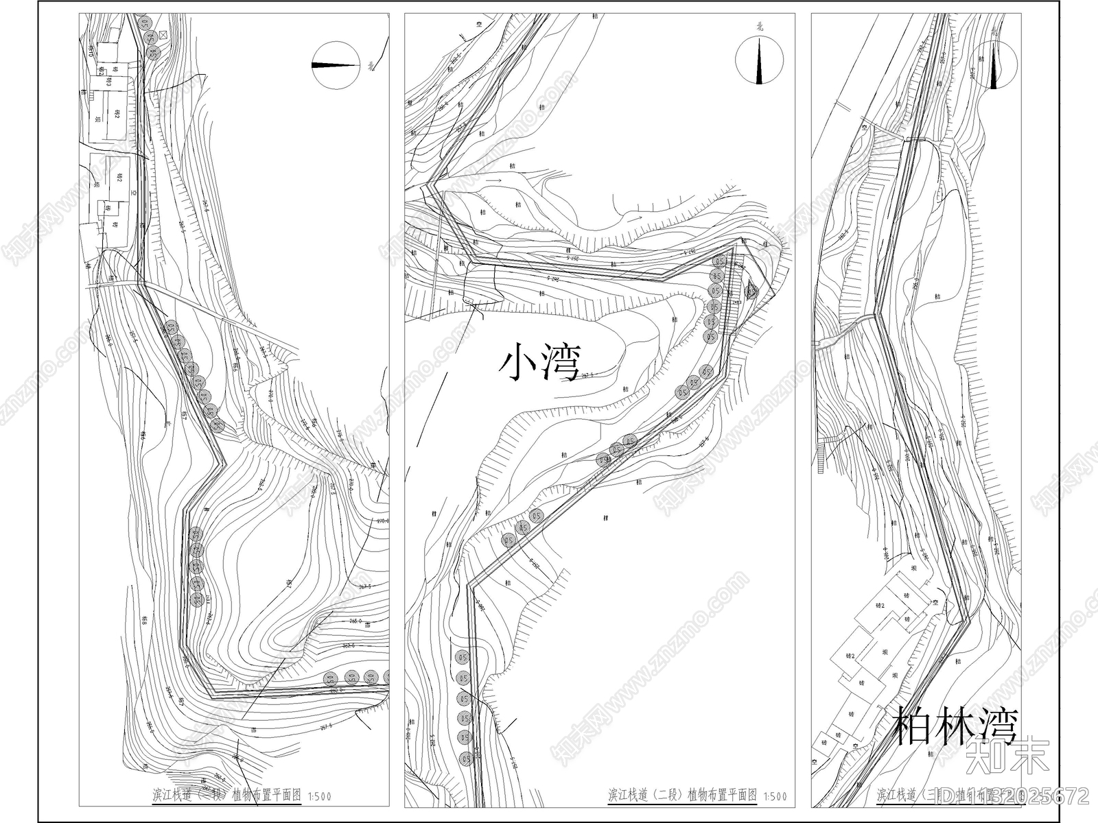 小周镇移民江村人居环境改善平面图cad施工图下载【ID:1132025672】