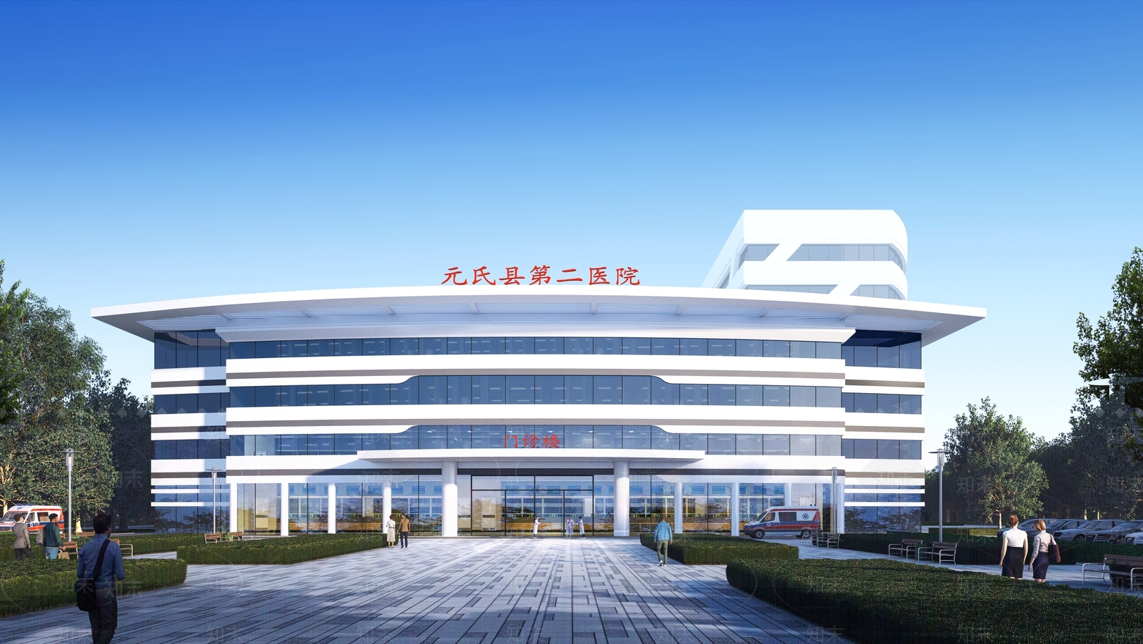 现代医疗建筑SU模型下载【ID:1132274216】