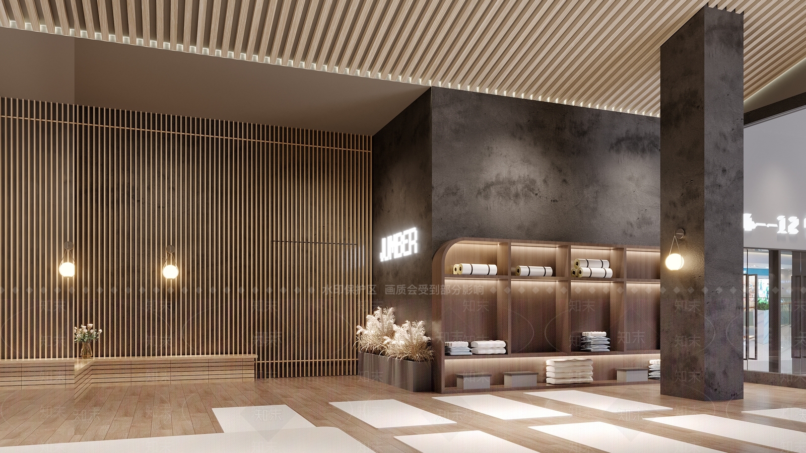 工业风瑜伽室3D模型下载【ID:1132029616】