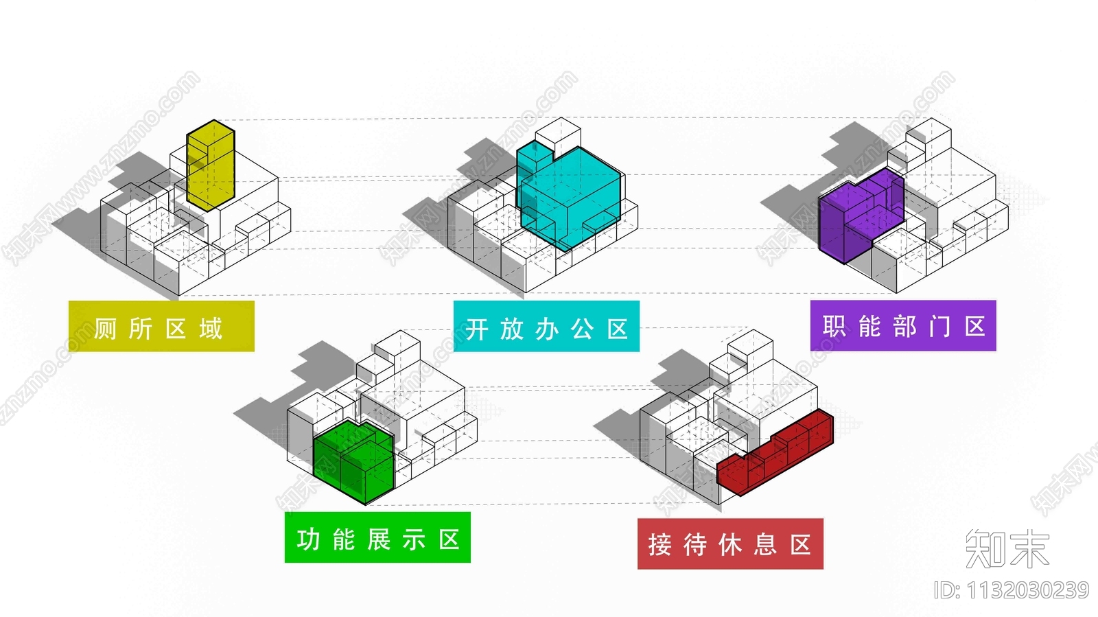 中式办公空间效果图cad施工图下载【ID:1132030239】