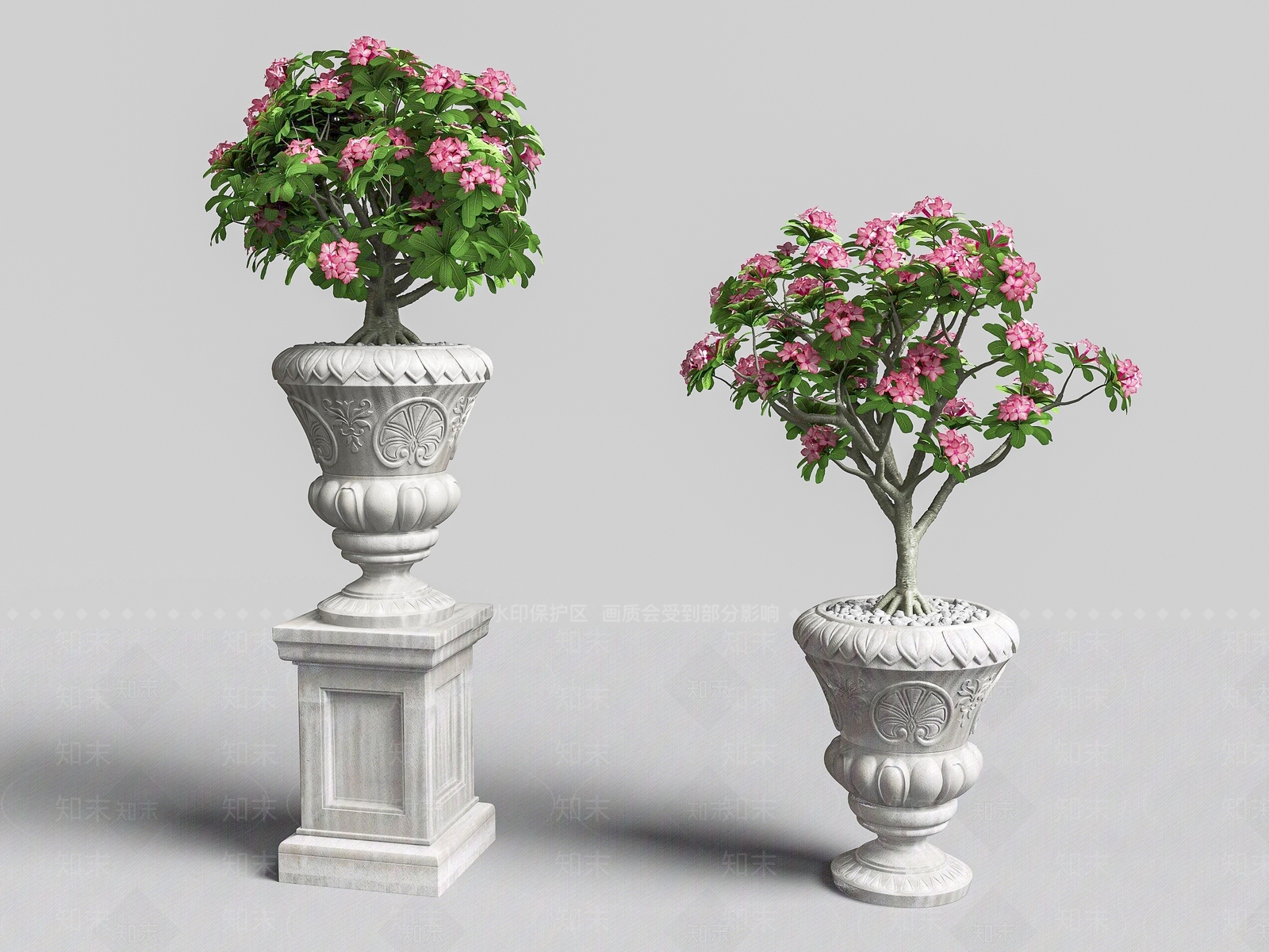 花钵3D模型下载【ID:1132037423】