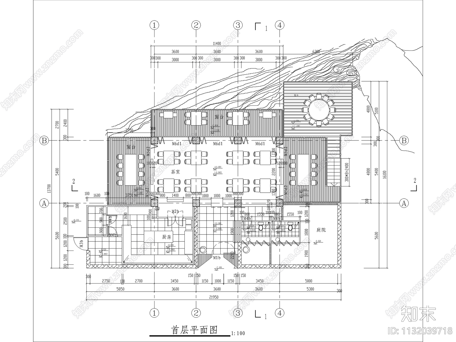 渡假村茶室全套cad施工图下载【ID:1132039718】