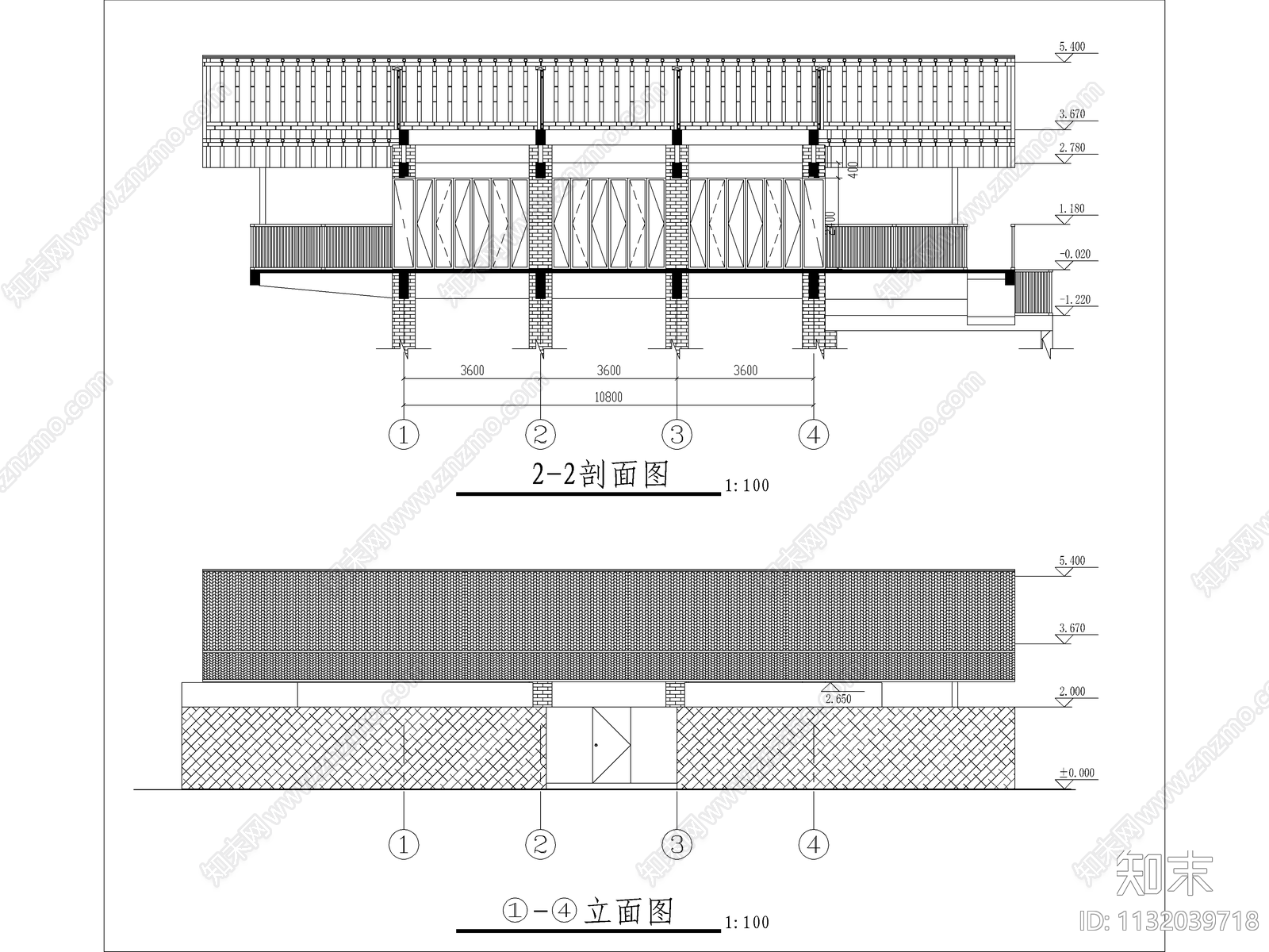 渡假村茶室全套cad施工图下载【ID:1132039718】