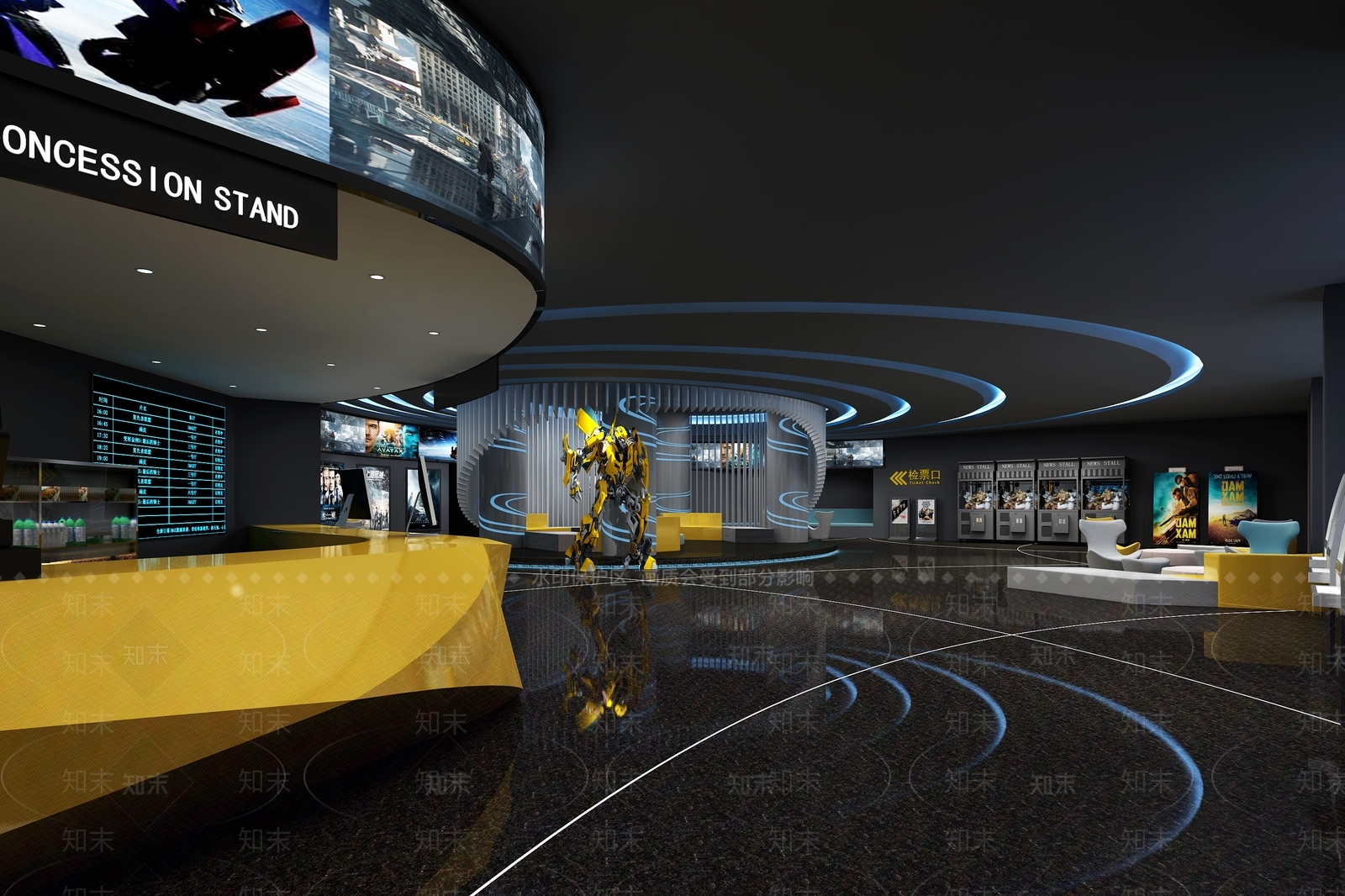现代电影院3D模型下载【ID:1132041609】