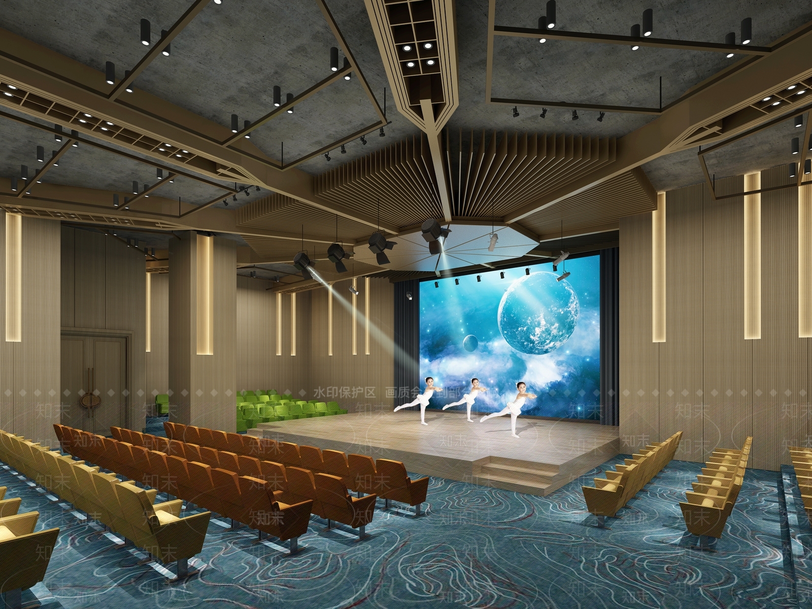 现代报告厅3D模型下载【ID:1132042319】