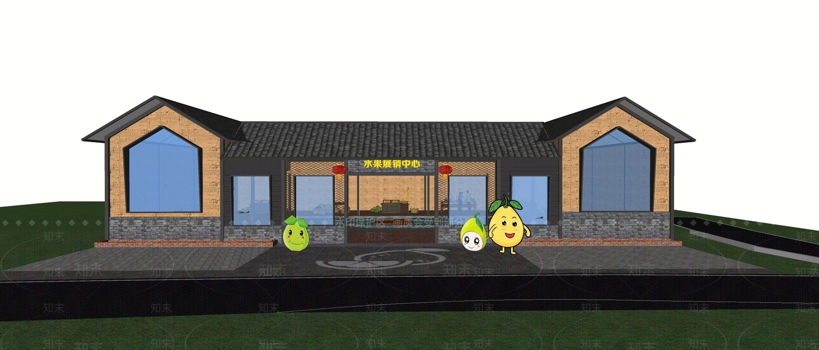 现代农贸市场SU模型下载【ID:1132043647】