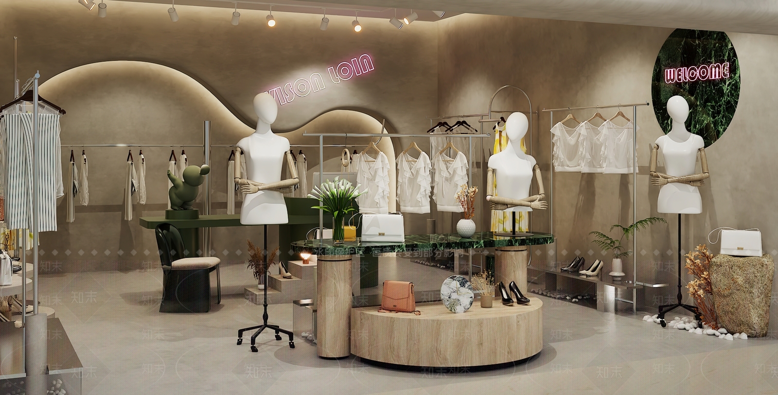 现代服装店3D模型下载【ID:1132044708】