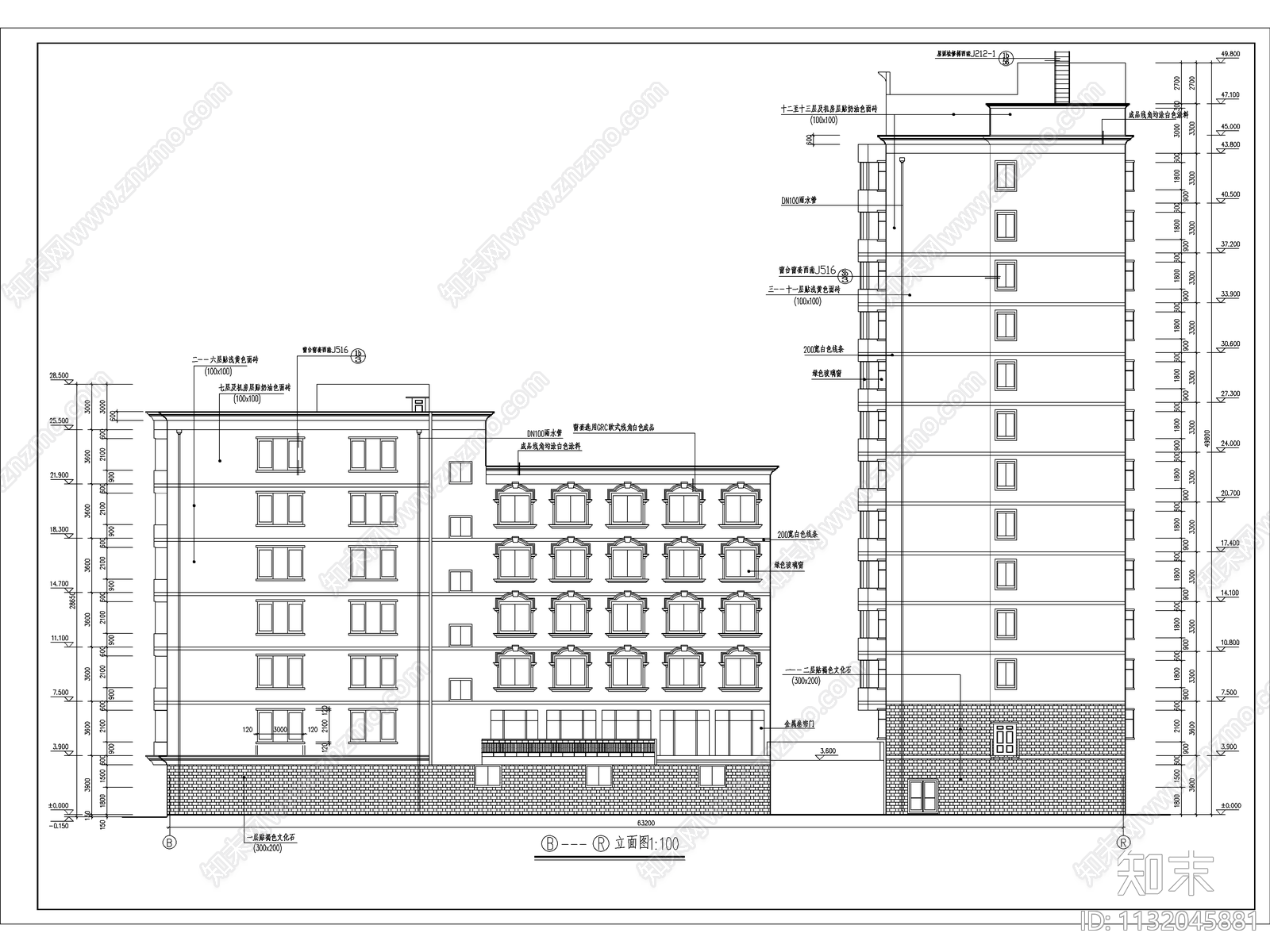 金沙江酒楼建筑cad施工图下载【ID:1132045881】