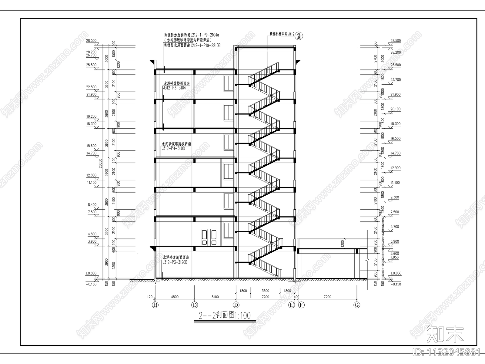 金沙江酒楼建筑cad施工图下载【ID:1132045881】