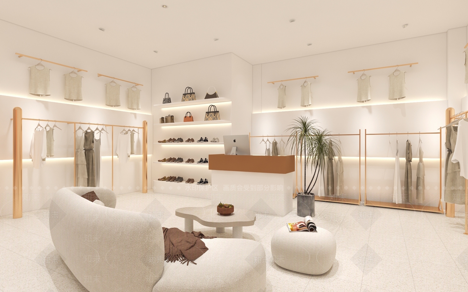 现代女装店3D模型下载【ID:1132048851】