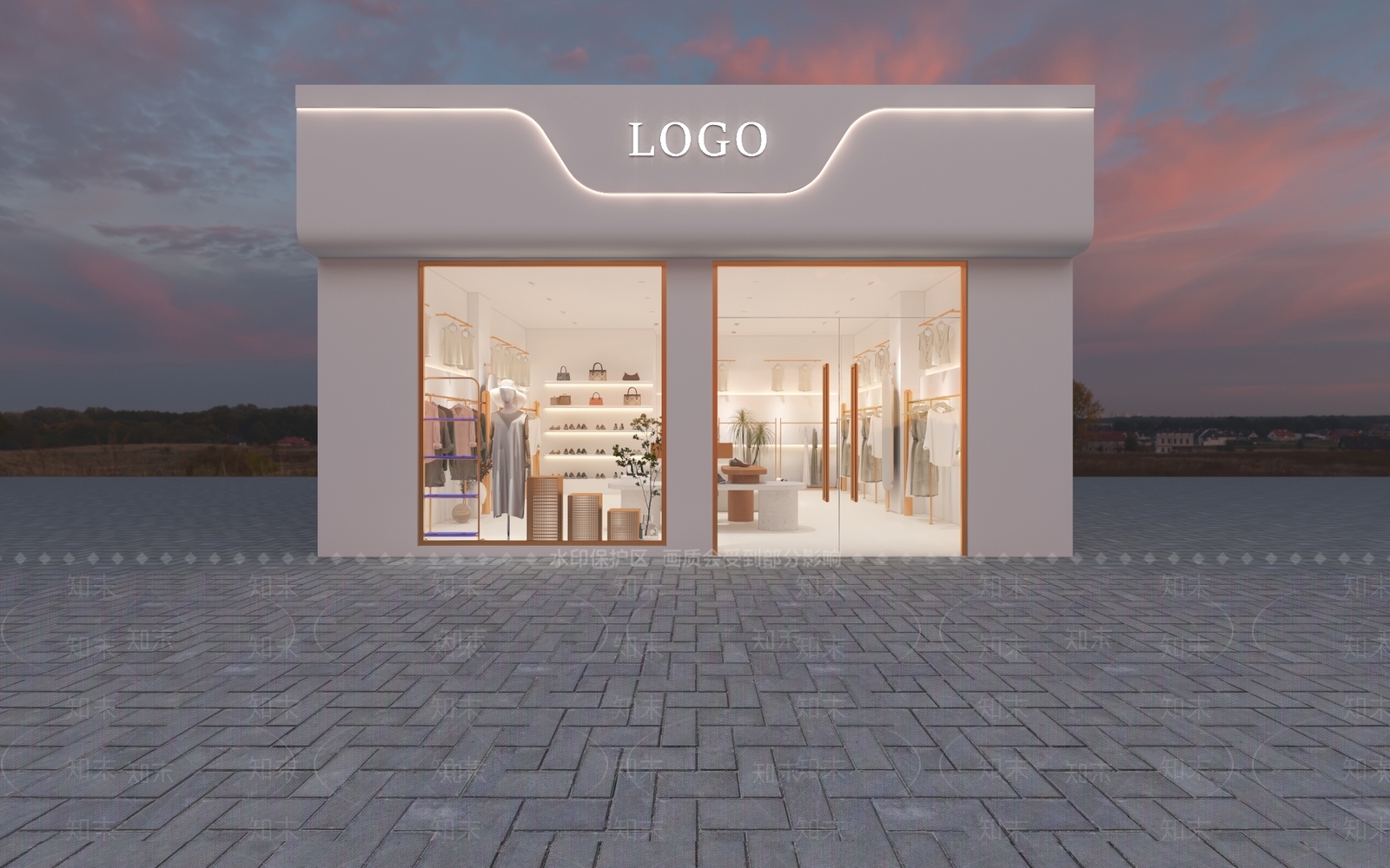 现代女装店3D模型下载【ID:1132048851】