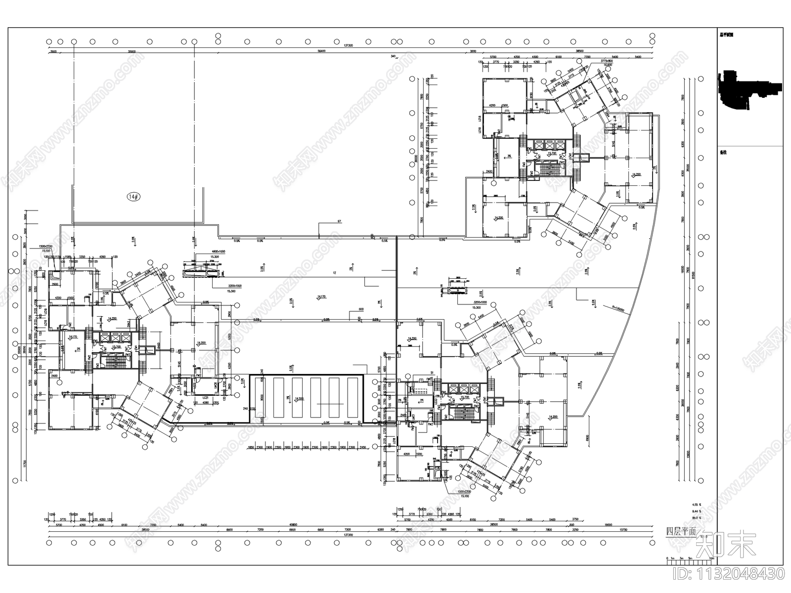 高层商住楼建筑cad施工图下载【ID:1132048430】