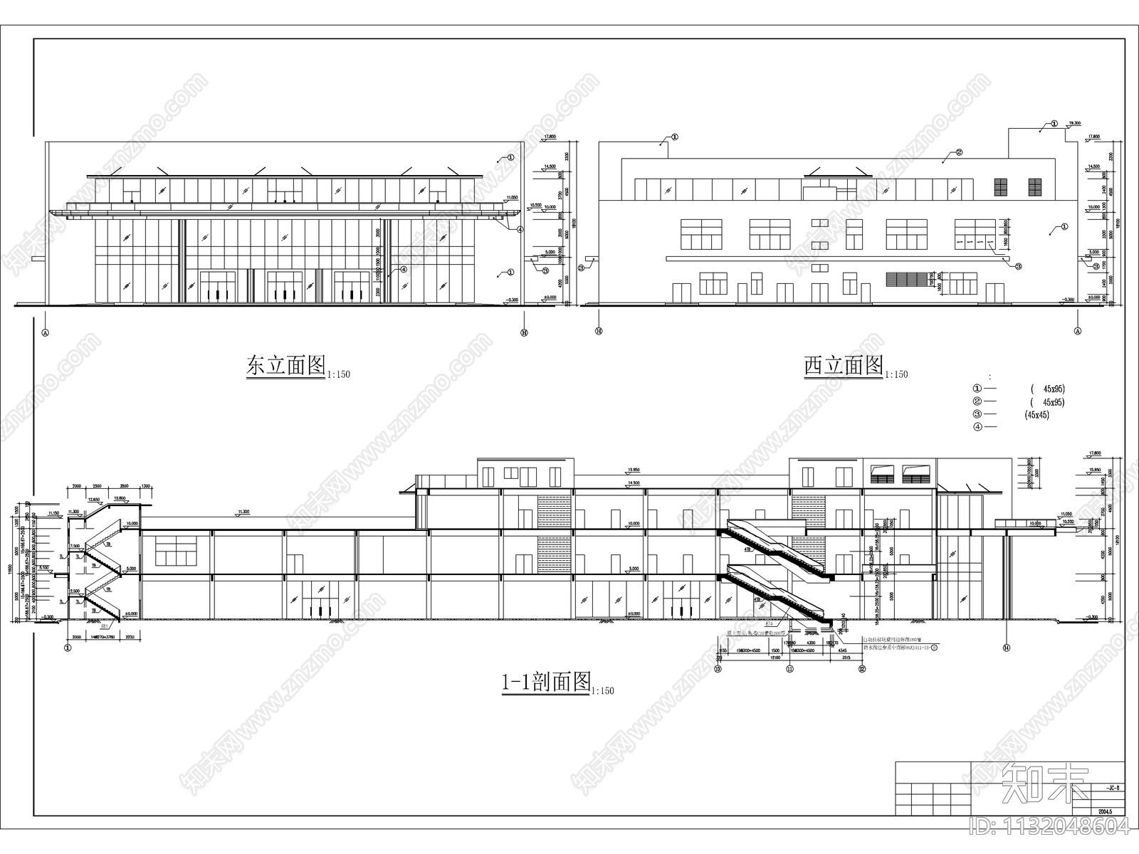 龙归商贸城建筑cad施工图下载【ID:1132048604】