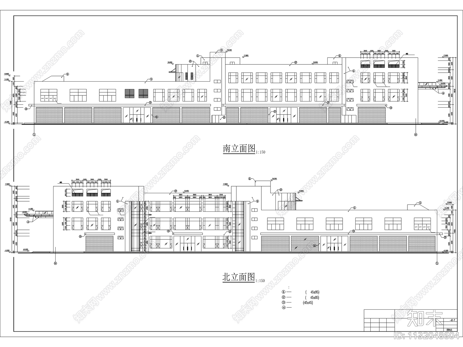 龙归商贸城建筑cad施工图下载【ID:1132048604】