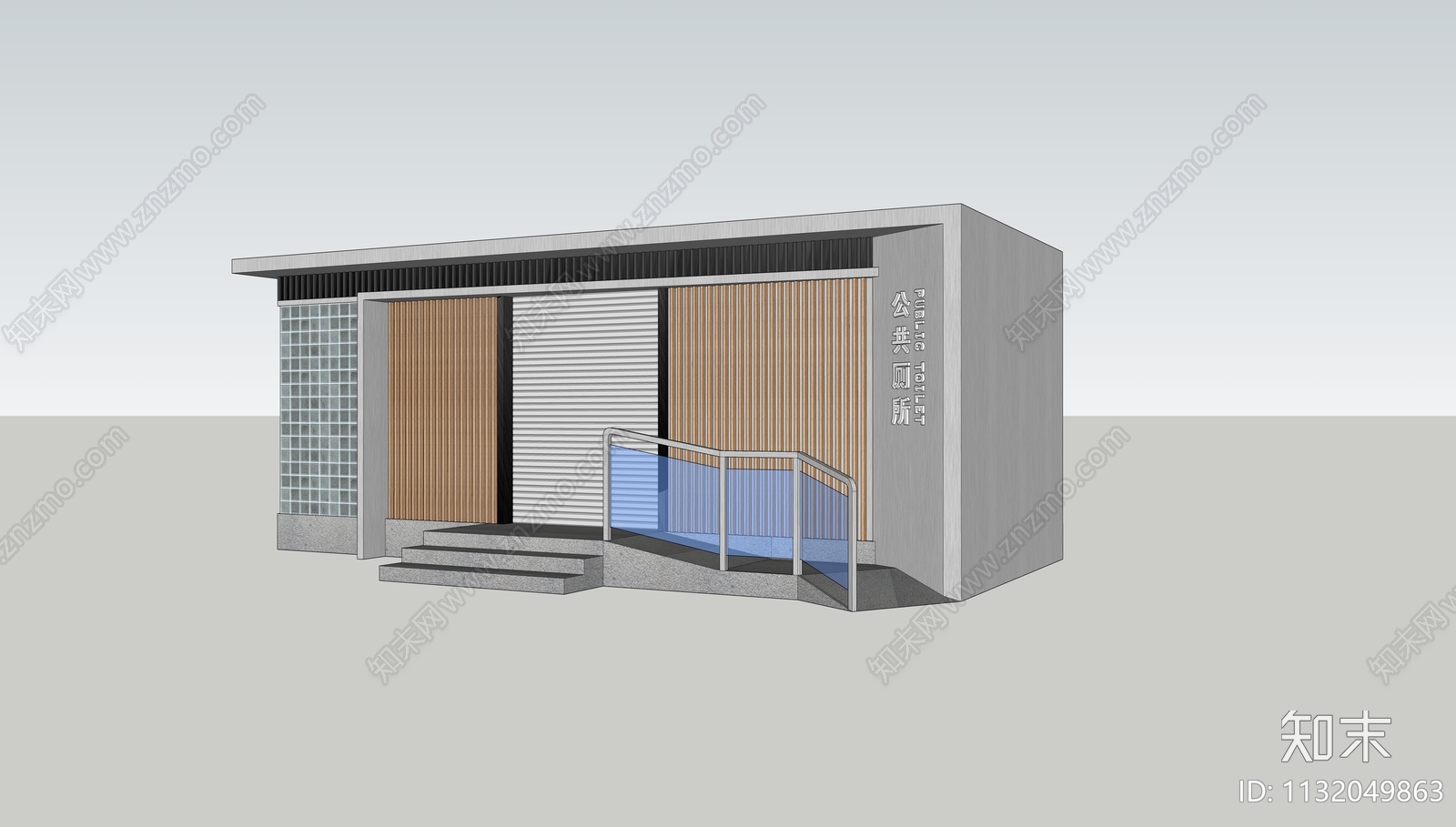现代城市公共厕所SU模型下载【ID:1132049863】