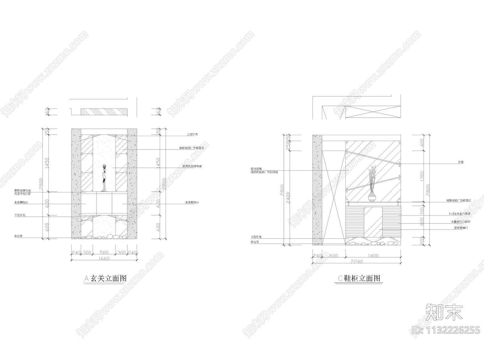 近百款鞋柜衣柜详图cad施工图下载【ID:1132226255】