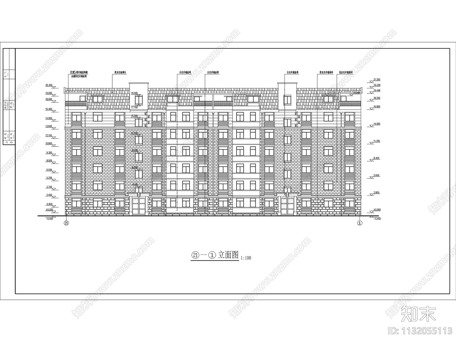 国贸中心建筑cad施工图下载【ID:1132055113】