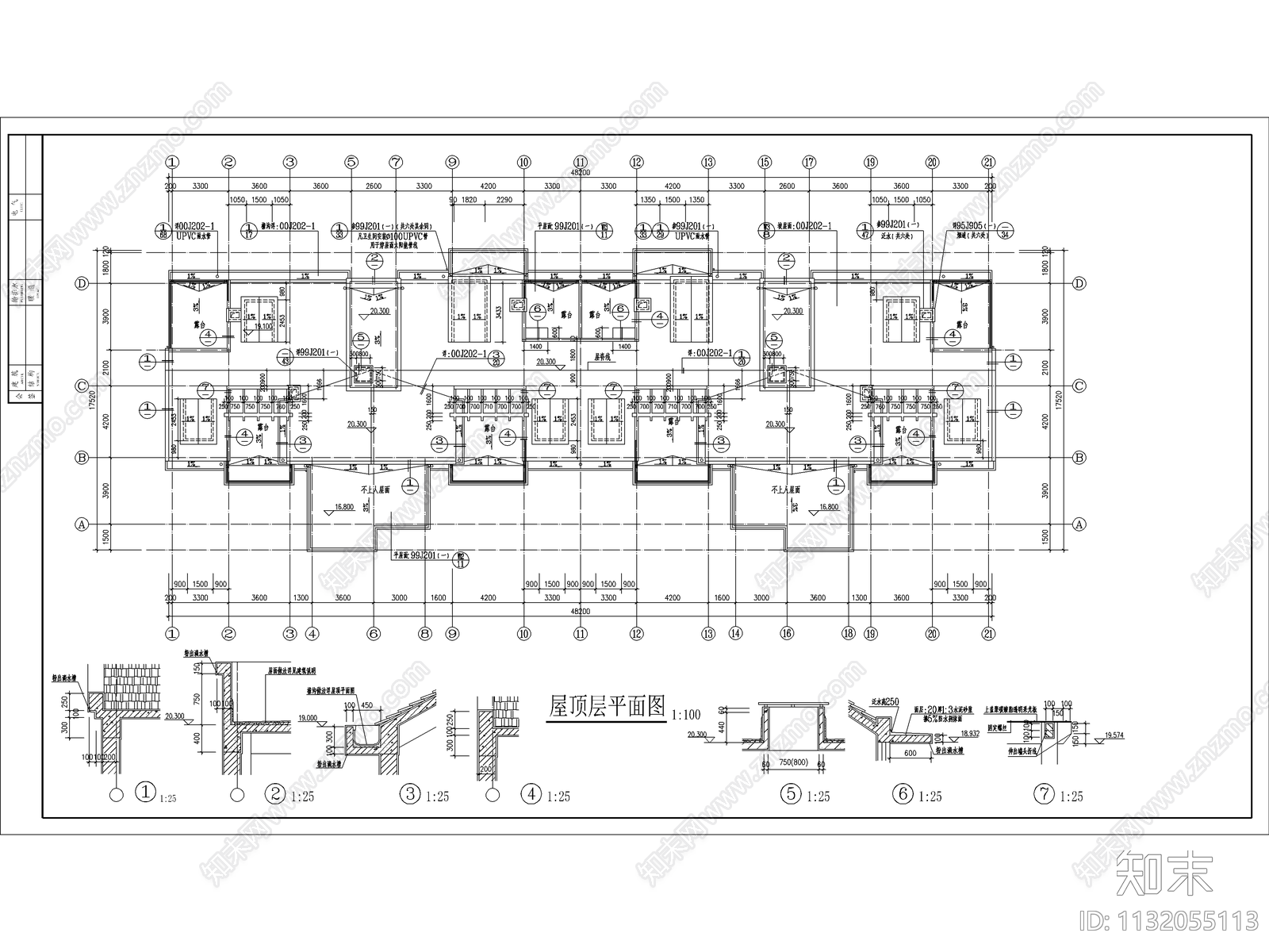 国贸中心建筑cad施工图下载【ID:1132055113】