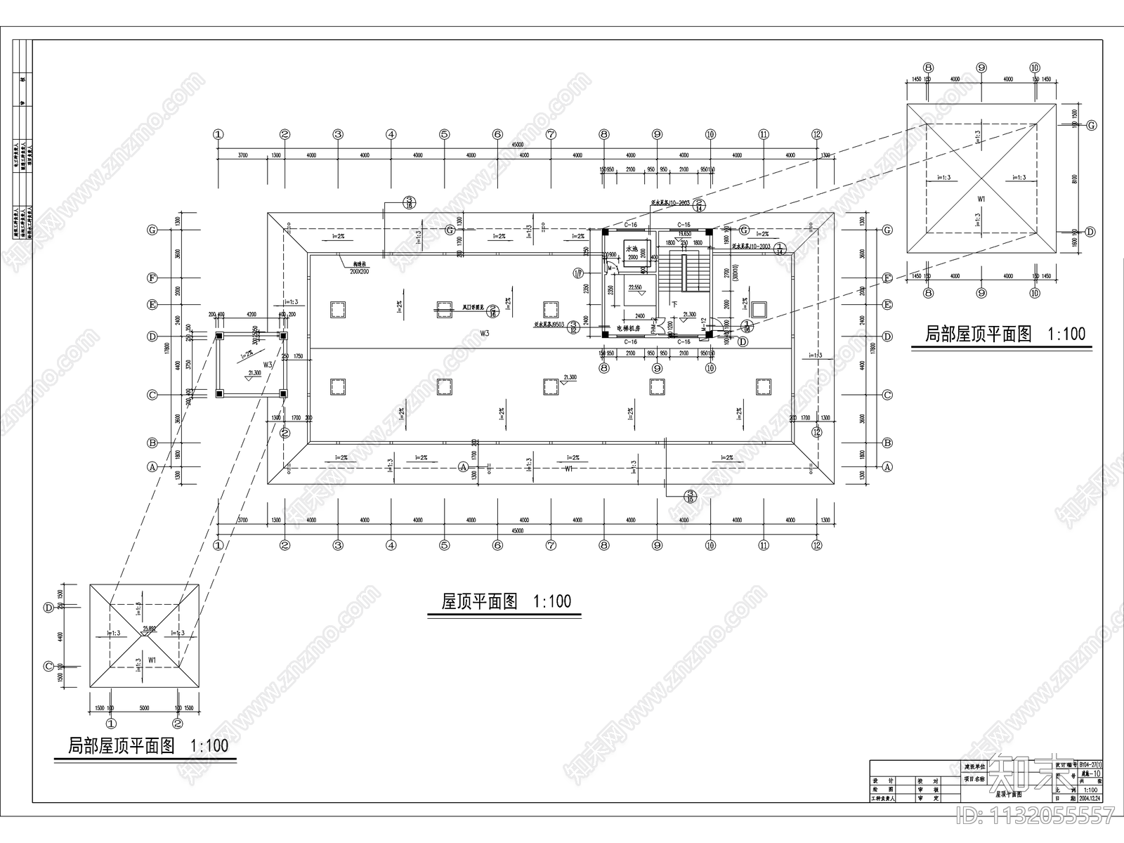 酒店建筑全套cad施工图下载【ID:1132055557】