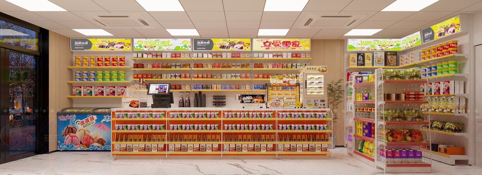现代零食店3D模型下载【ID:1132062349】