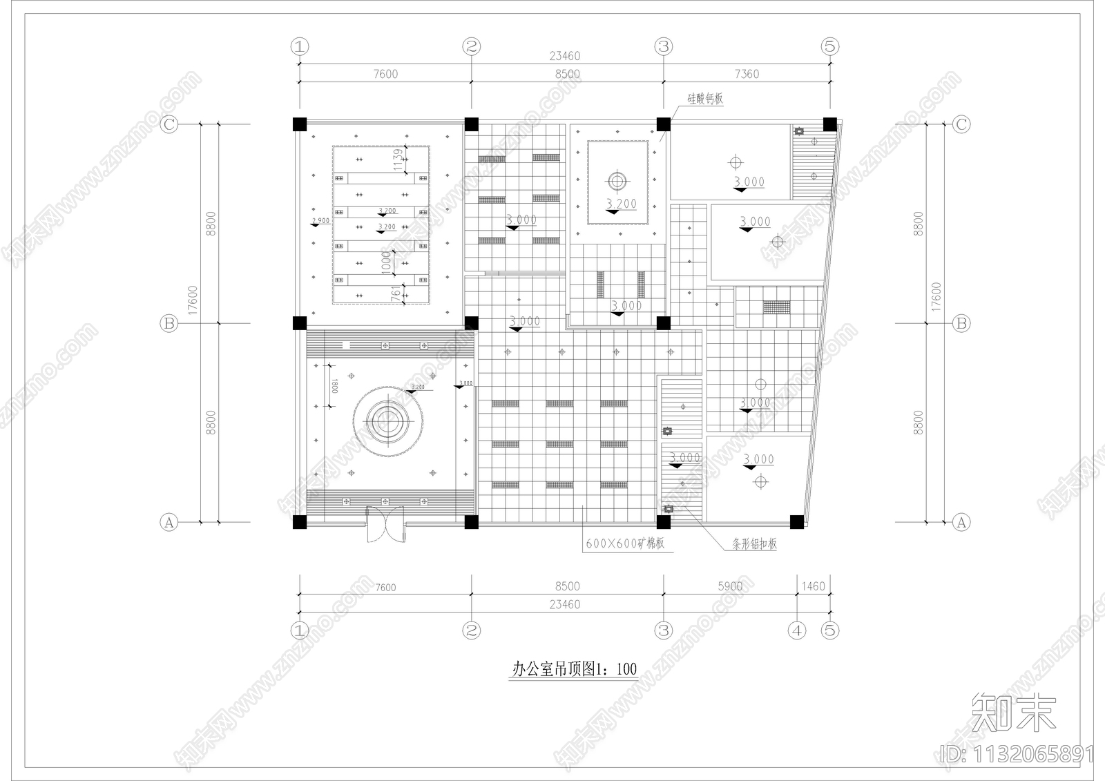 办公室精装修cad施工图下载【ID:1132065891】