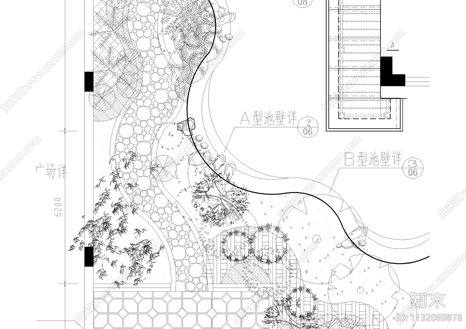 别墅园林绿化cad施工图下载【ID:1132069878】