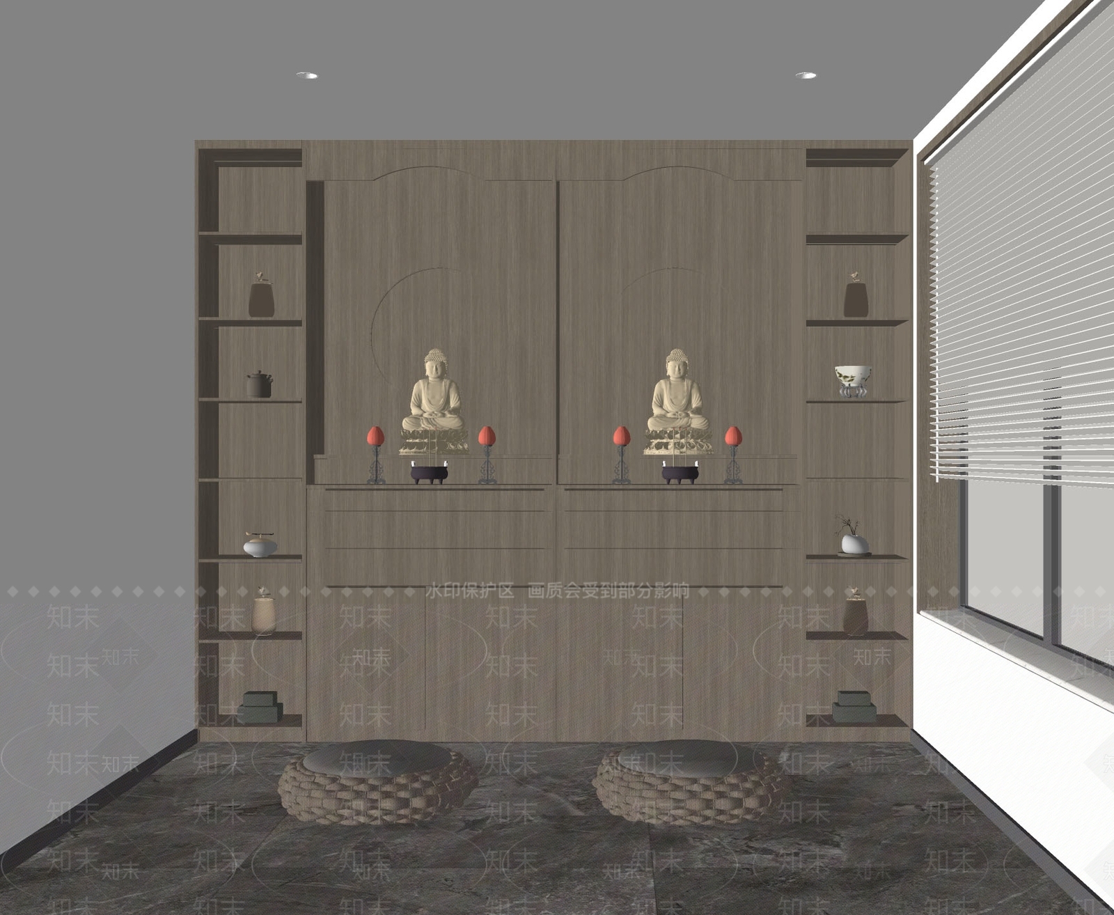 现代家居佛堂SU模型下载【ID:1132173897】