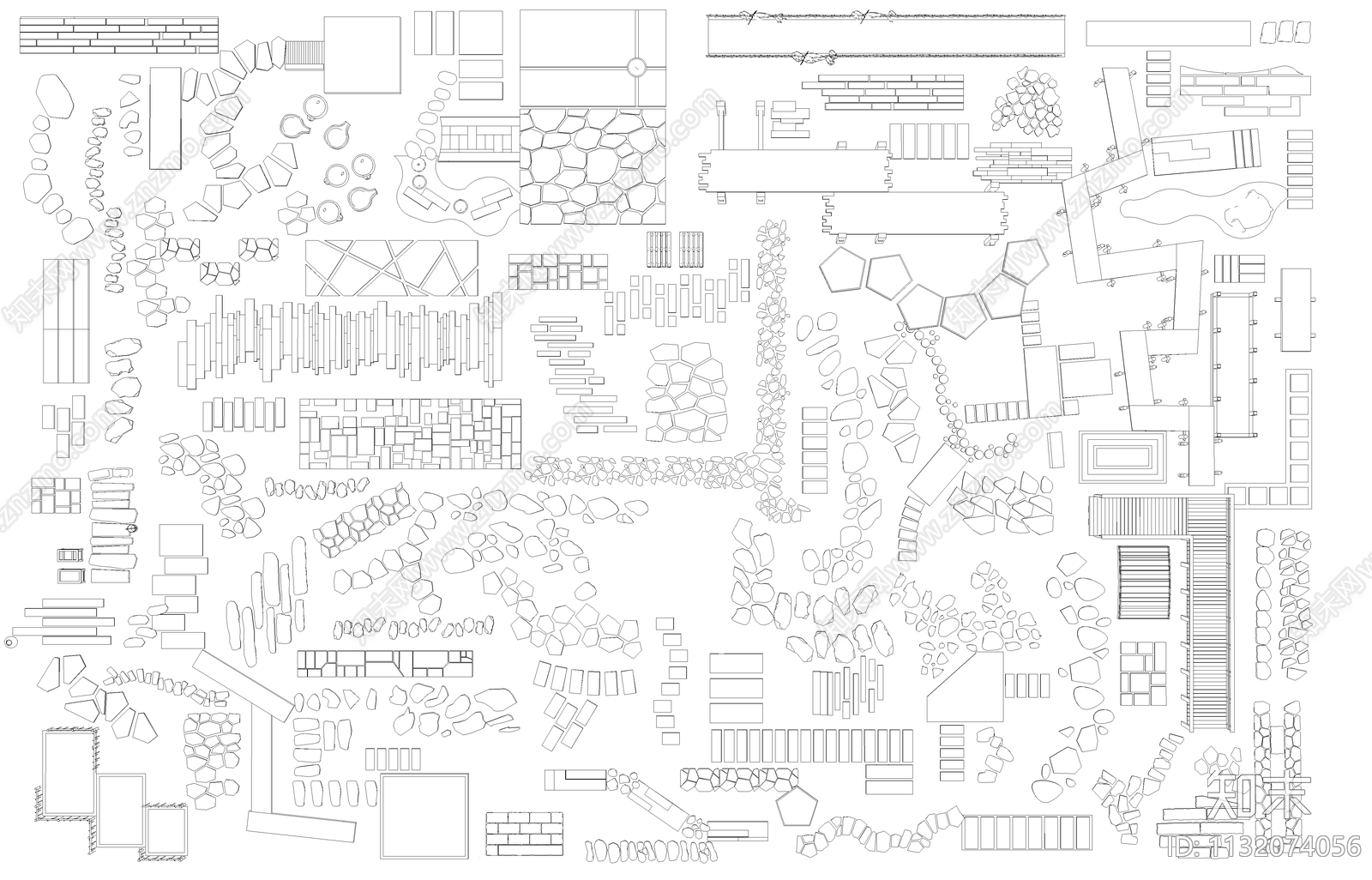 汀步小路施工图下载【ID:1132074056】