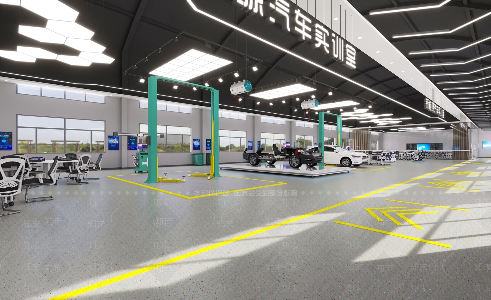 现代汽车实训室3D模型下载【ID:1132076800】