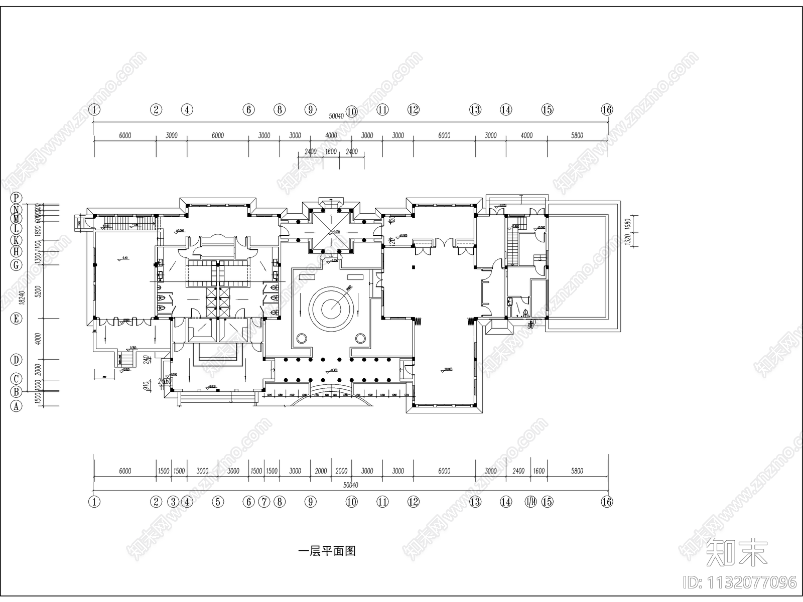 酒店健身中心建筑cad施工图下载【ID:1132077096】